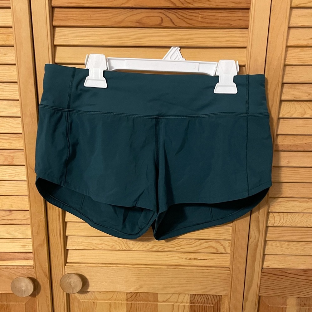 Lululemon Green Jasper Speed Up Shorts 2.5” Size 4